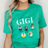 Personalized Gigi Photo Shirt ~ Individual Grandkids Photos & Names