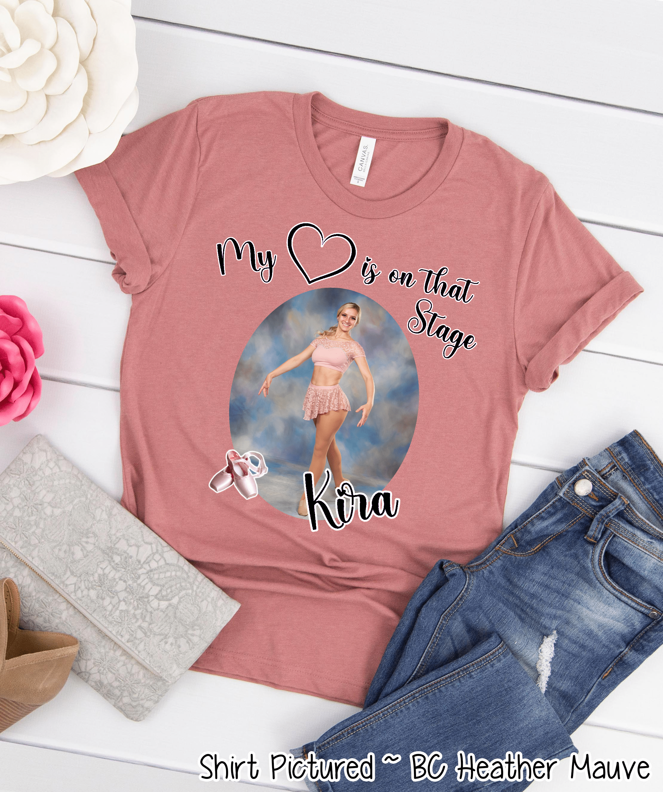 Personalized Dancer Recital Photo Shirt ~ My Heart is on that Stage - Too Cute Custom Designs