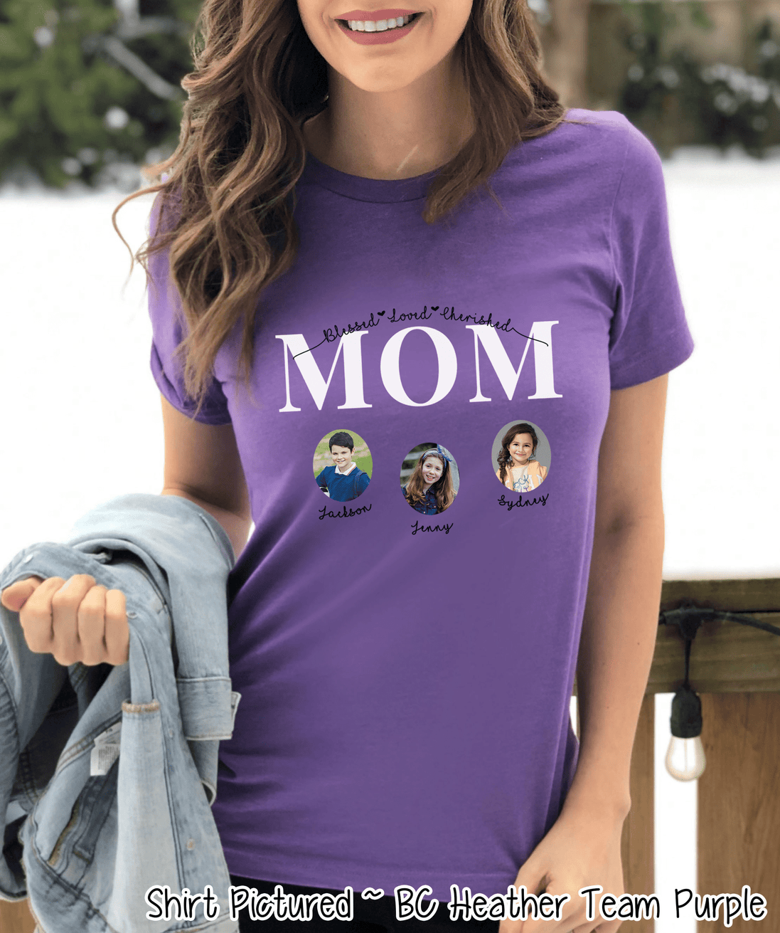 Personalized Mom Photo Shirt ~ Individual Kid Photos & Names
