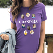 Personalized Grandma Photo Shirt ~ Individual Grandkids Photos & Names