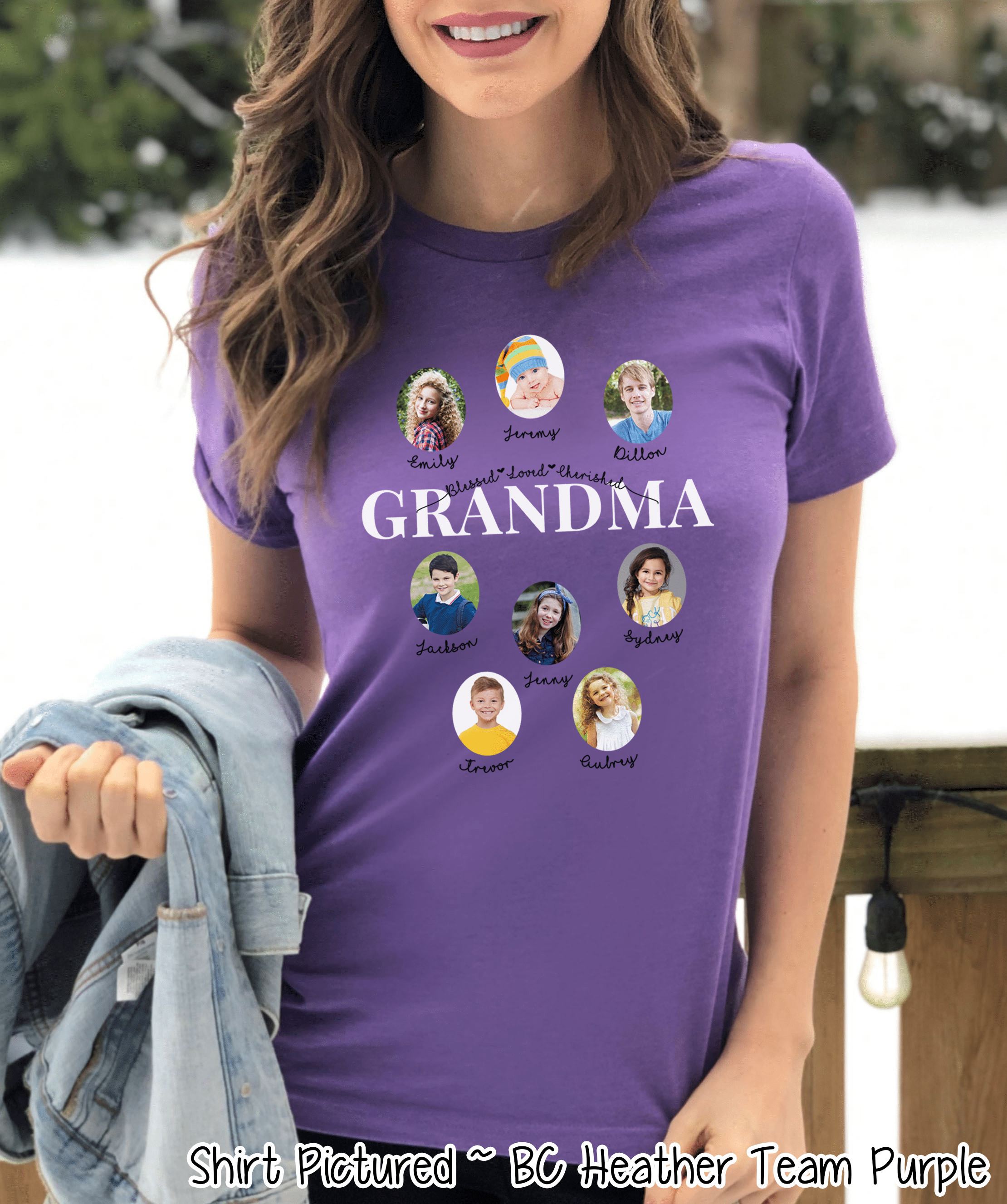 Personalized Grandma Photo Shirt ~ Individual Grandkids Photos & Names