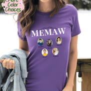 Personalized Memaw  Photo Shirt ~ Individual Grandkids Photos & Names - Too Cute Custom Designs