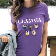 Personalized Glamma Photo Shirt ~ Individual Grandkids Photos & Names