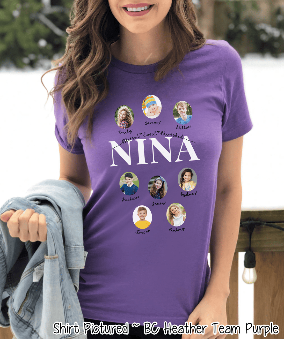 Personalized Nina Photo Shirt ~ Individual Grandkids Photos & Names