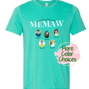 Personalized Memaw  Photo Shirt ~ Individual Grandkids Photos & Names - Too Cute Custom Designs