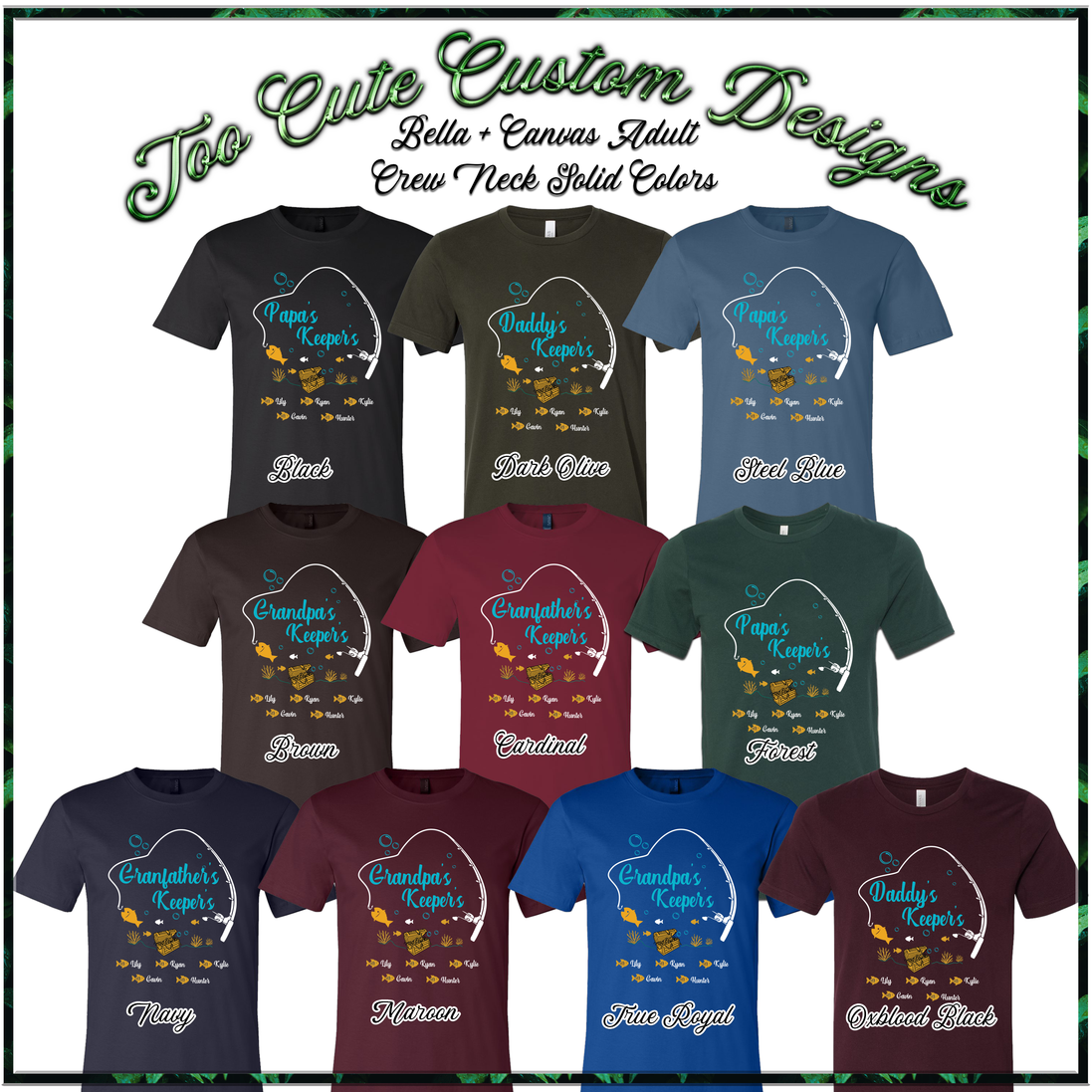 Custom Dad-Father-Papa-Grandpa Keeper Fish Tee