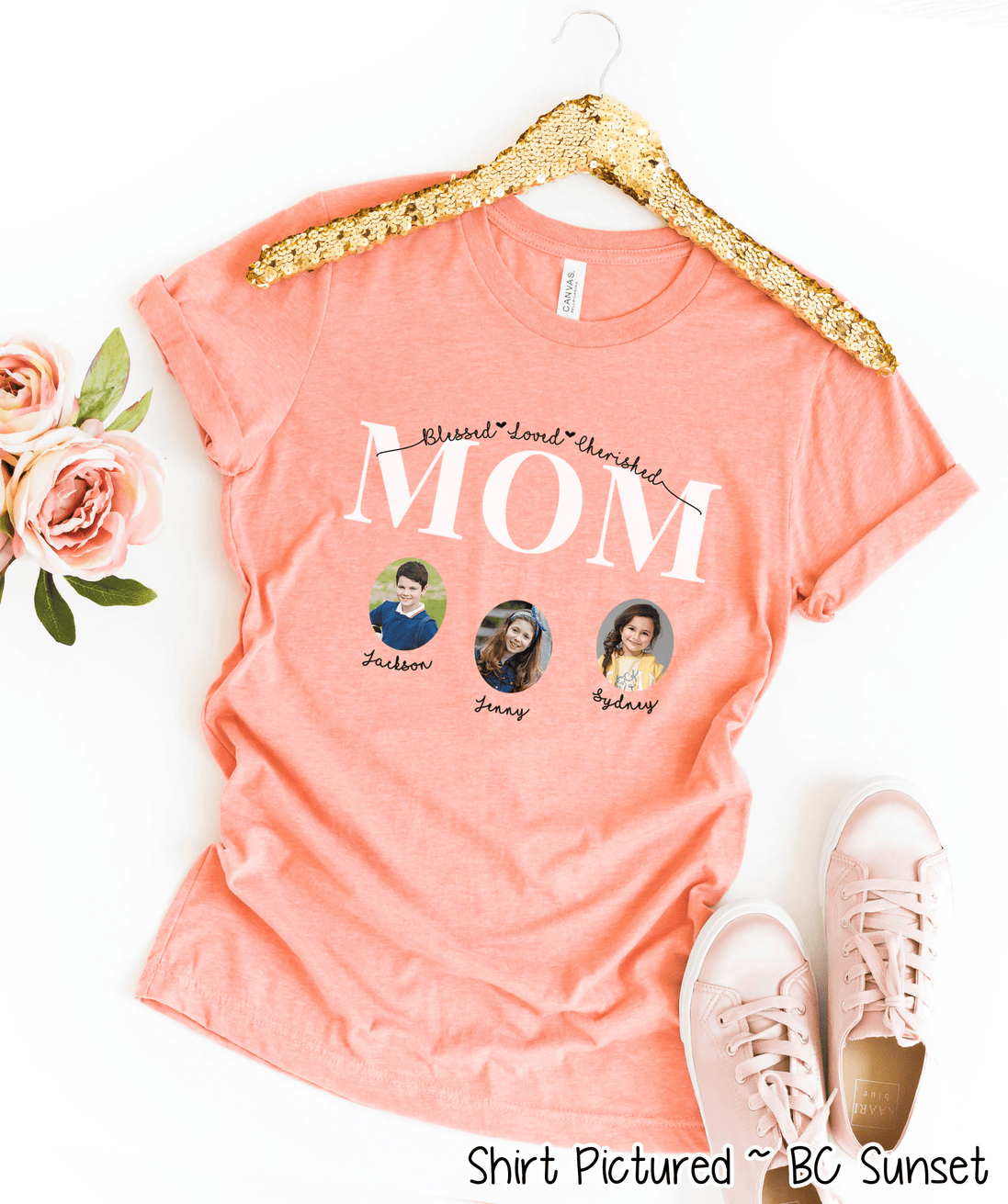 Personalized Mom Photo Shirt ~ Individual Kid Photos & Names