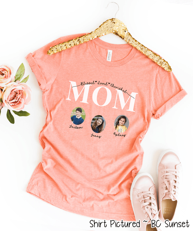 Personalized Mom Photo Shirt ~ Individual Kid Photos & Names