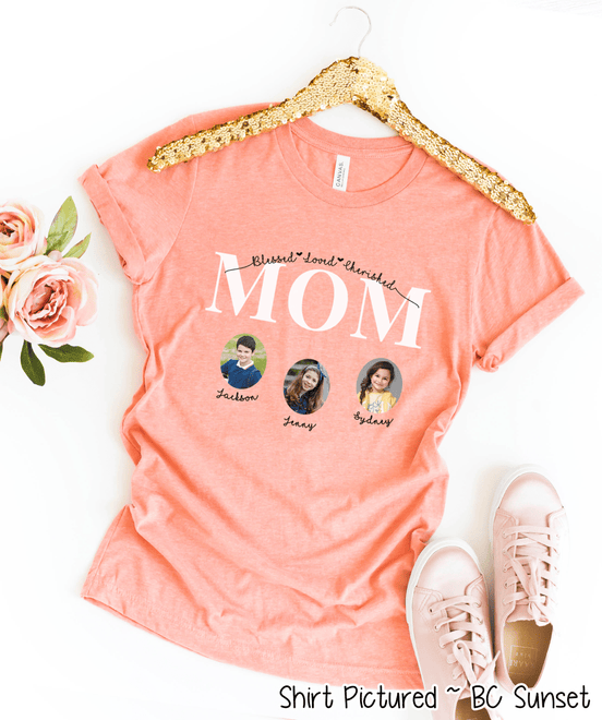 Personalized Mom Photo Shirt ~ Individual Kid Photos & Names