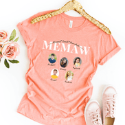 Personalized Memaw  Photo Shirt ~ Individual Grandkids Photos & Names - Too Cute Custom Designs