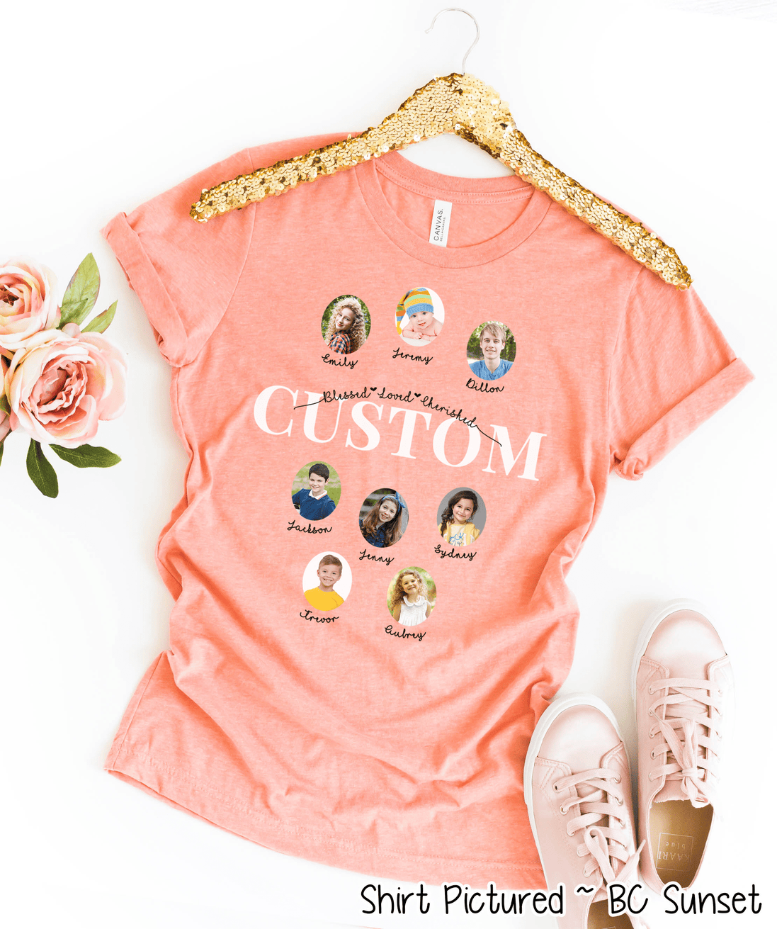 Personalized CUSTOM TEXT Photo Shirt ~ Individual Kids/Grandkids Photos & Names