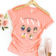 Personalized Nana Photo Shirt ~ Individual Grandkids Photos & Names