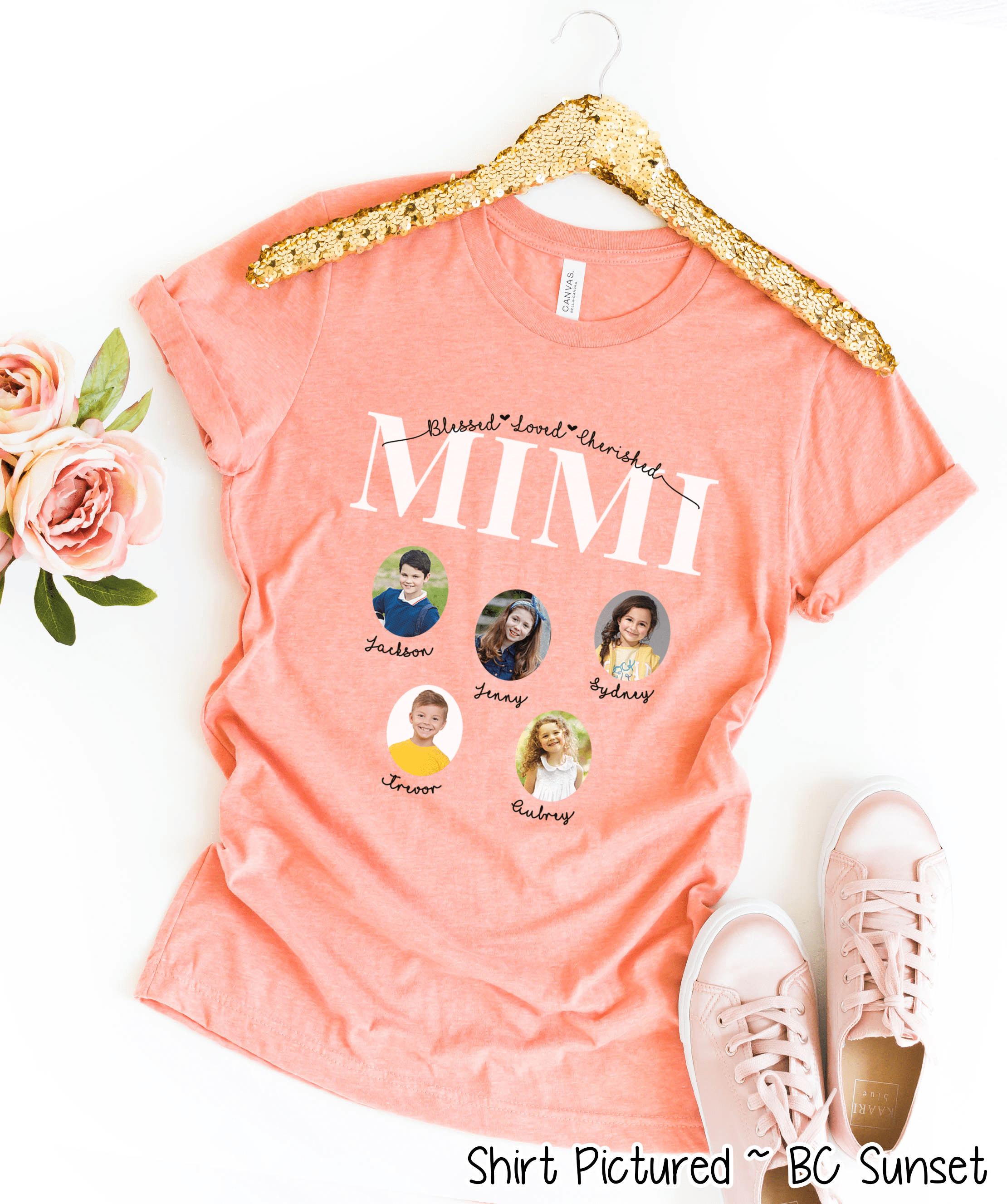 Personalized Mimi Photo Shirt ~ Individual Grandkids Photos & Names - Too Cute Custom Designs