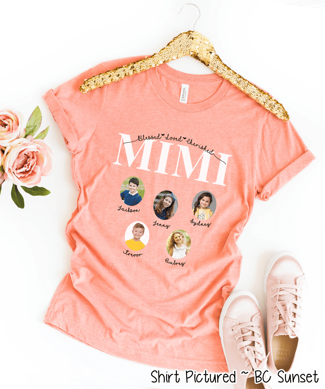 Personalized Mimi Photo Shirt ~ Individual Grandkids Photos & Names - Too Cute Custom Designs