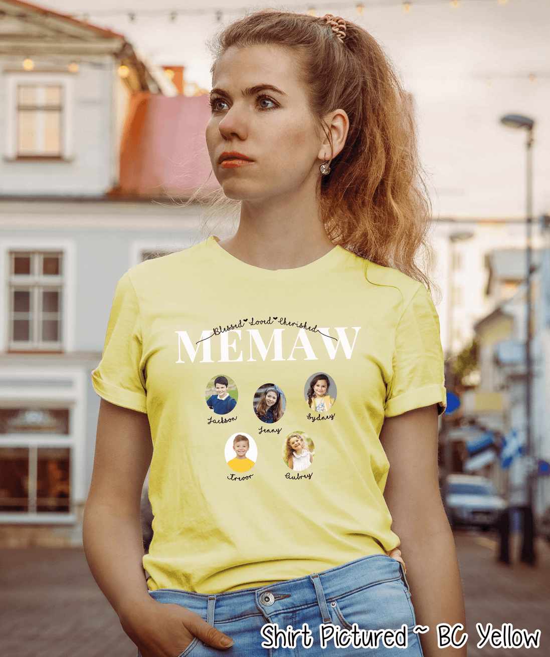 Personalized Memaw  Photo Shirt ~ Individual Grandkids Photos & Names - Too Cute Custom Designs