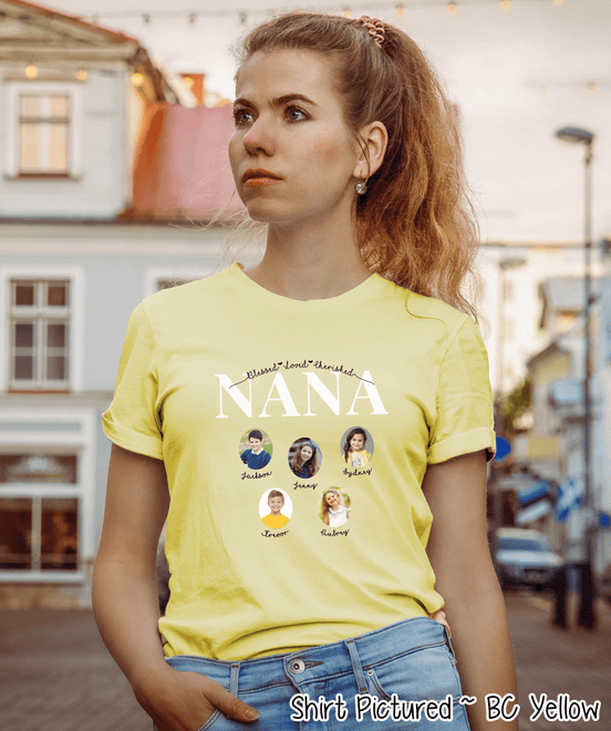 Personalized Nana Photo Shirt ~ Individual Grandkids Photos & Names