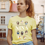 Personalized Nina Photo Shirt ~ Individual Grandkids Photos & Names