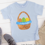 Personalized Boy Easter Basket Shirt with Custom Name Easter Day Tee