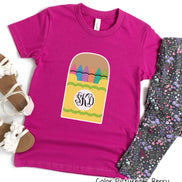 Monogram Pastel Crayon Tee