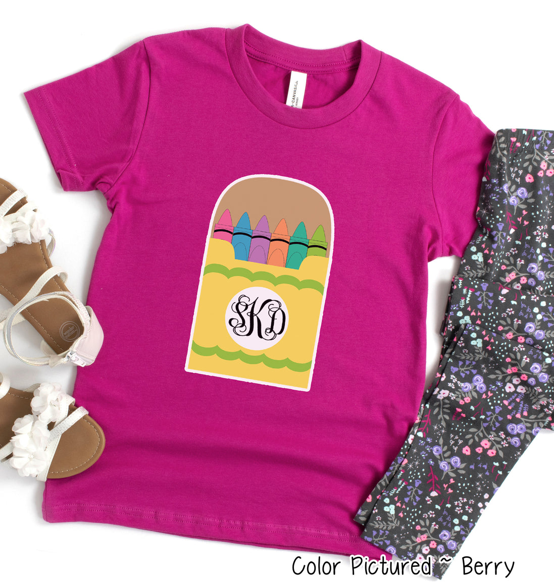 Monogram Pastel Crayon Tee