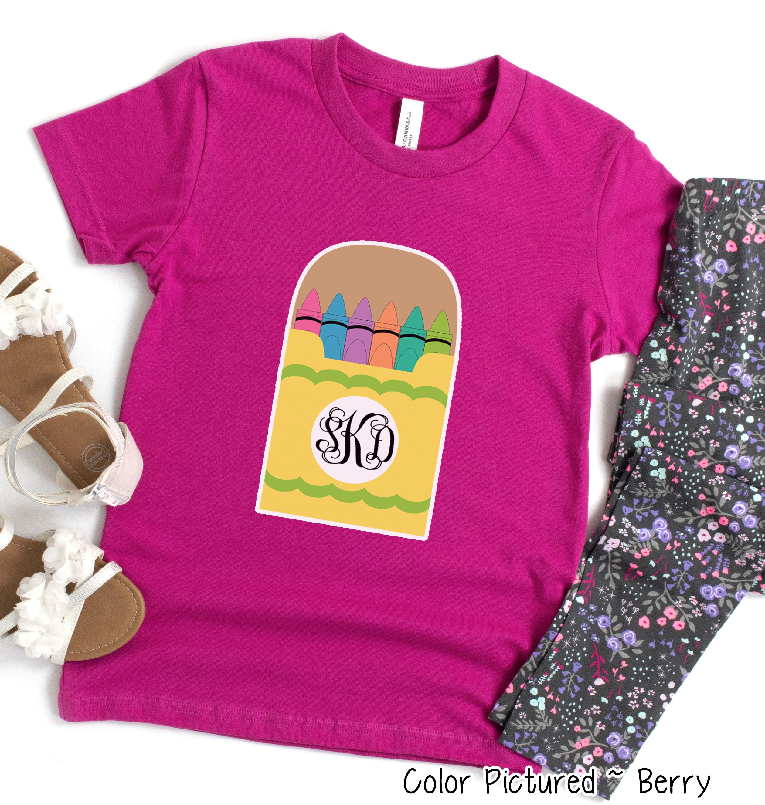 Monogram Pastel Crayon Tee