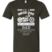 Custom Dad-Father-Papa-Grandpa Biker Tee
