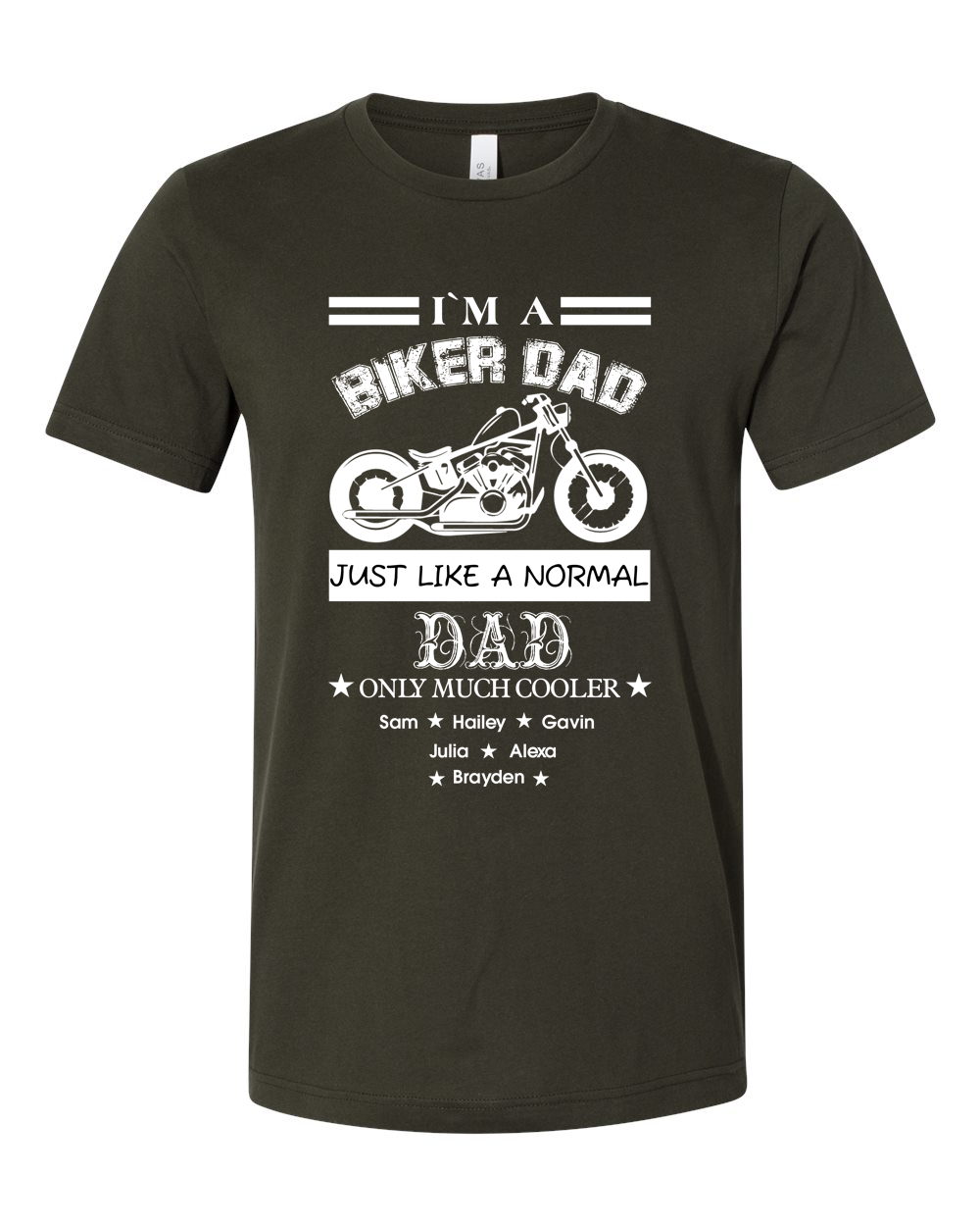 Custom Dad-Father-Papa-Grandpa Biker Tee