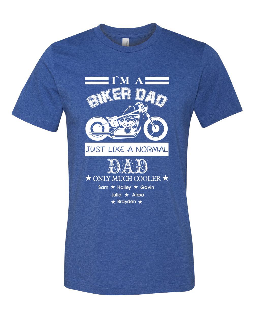 Custom Dad-Father-Papa-Grandpa Biker Tee