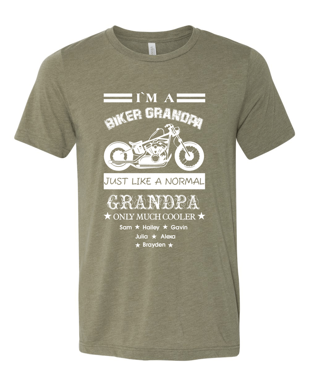 Custom Dad-Father-Papa-Grandpa Biker Tee