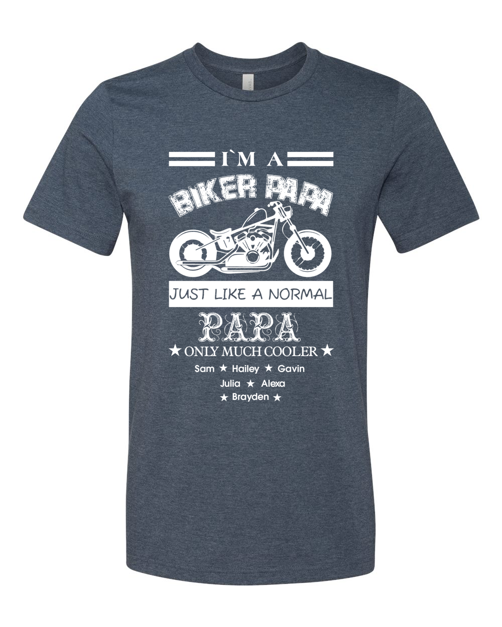 Custom Dad-Father-Papa-Grandpa Biker Tee