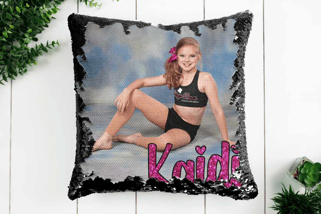 Personalized Flip Sequin Photo Pillow - Too Cute Custom Designs