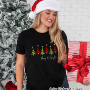 Merry & Bright Christmas Tree Row Tee