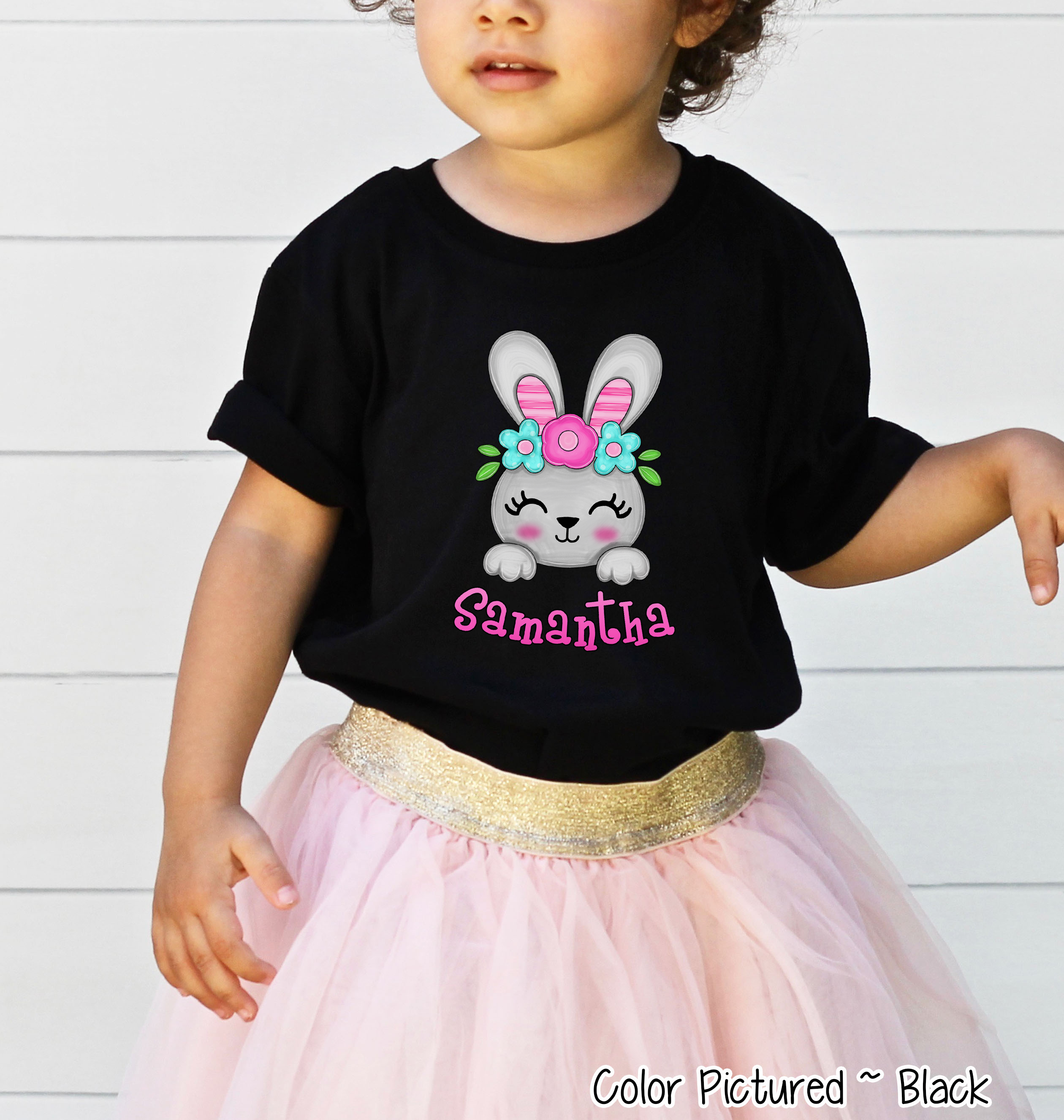 Personalized Easter Bunny Shirt with Custom Name Easter Day Tee