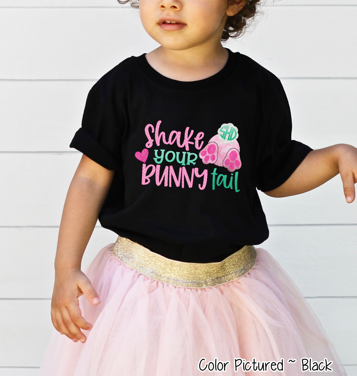 Monogram Shake Your Bunny Tail Shirt Easter Day Tee