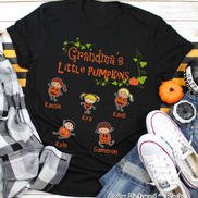 Mom, Grandma, Grandpa etc. Little Pumpkins  ~ Custom Named Kids Pumpkin Tee
