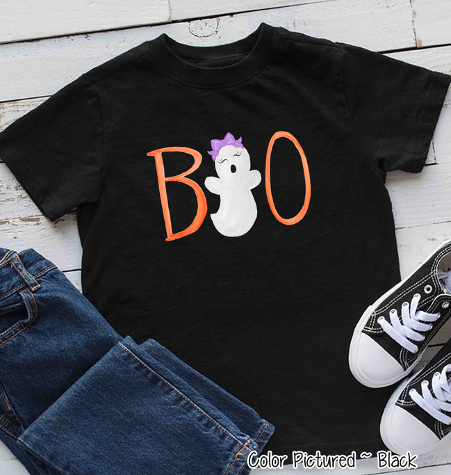 Boo Girl Youth, Toddler, Infant Halloween Tee