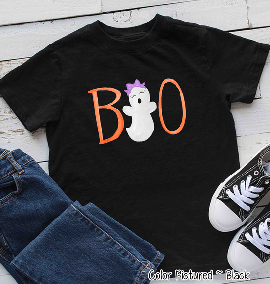Boo Girl Youth, Toddler, Infant Halloween Tee