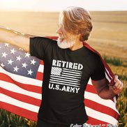 Retired US Army Distressed Flag Tee