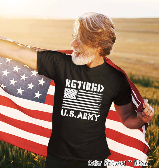 Retired US Army Distressed Flag Tee