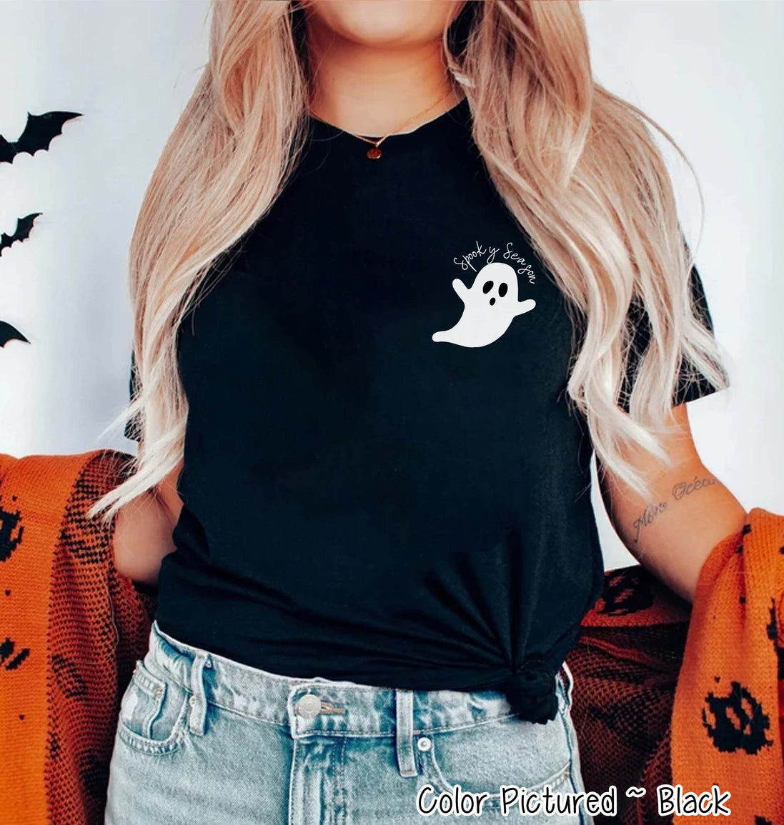 Spooky Season Pocket Print Halloween Tee