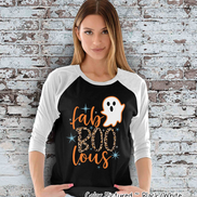 Fab Boo Lous Halloween Boo  Raglan Shirt