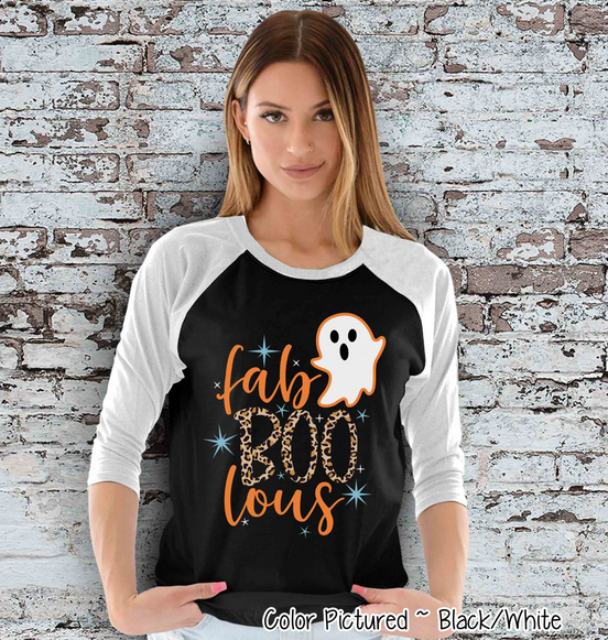 Fab Boo Lous Halloween Boo  Raglan Shirt