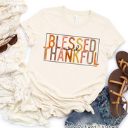 Blessed & Thankful Fall Tee