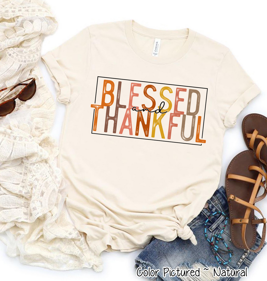 Blessed & Thankful Fall Tee