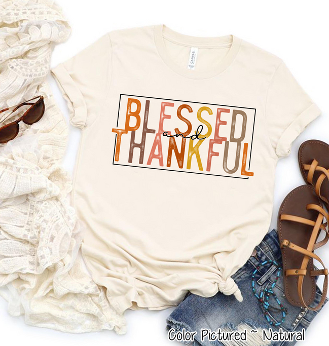 Blessed & Thankful Fall Tee