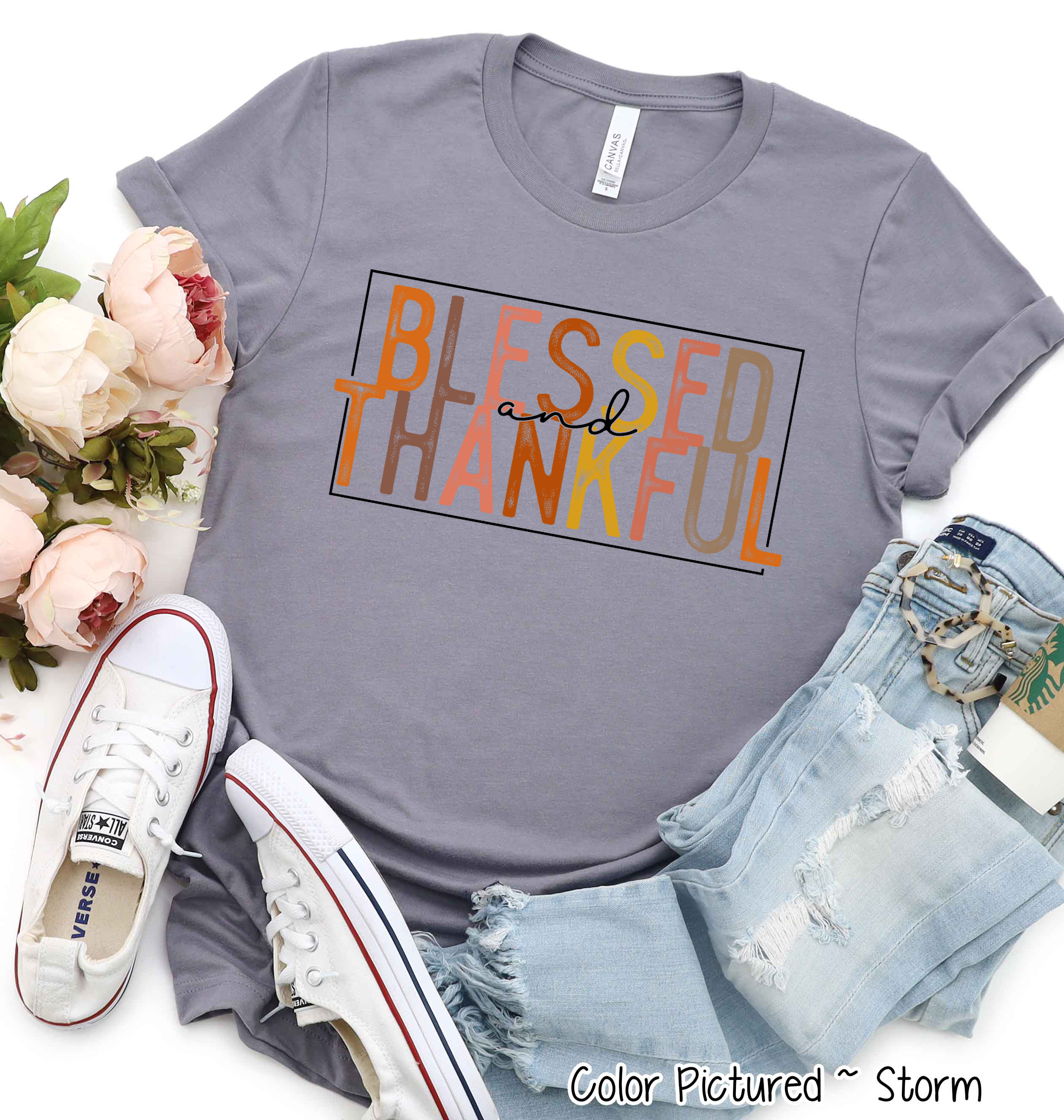 Blessed & Thankful Fall Tee