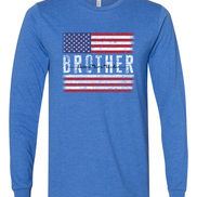 Patriotic Custom Dad-Mom-Grandpa-Grandma-Brother-Etc. Distressed Red White Blue Flag Tee