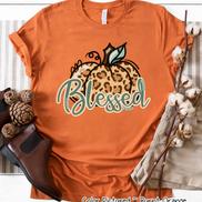 Blessed Leopard Pumpkin Shirt