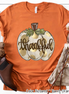Fall Thankful White Pumkin with Gold Dots Tee