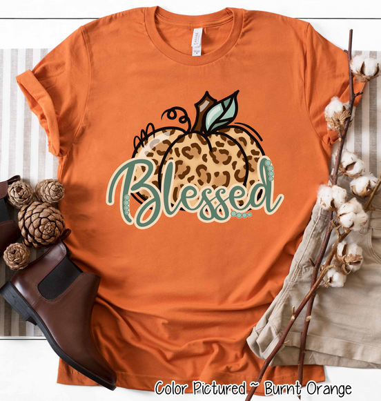 Blessed Leopard Pumpkin Shirt